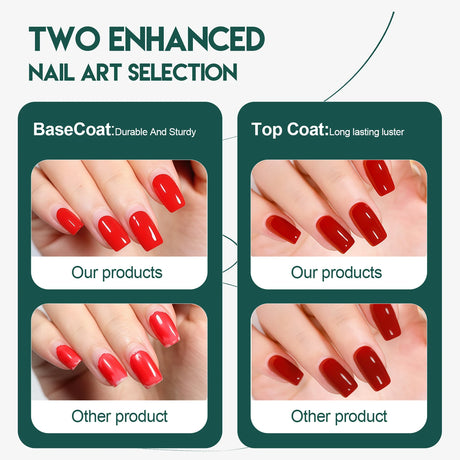 Nailpop HEMA/TPO Free Top Base Coat Gel Polish 15ml Clear Soak Off UV/LED Cured Professional Art Salon Home Use Long Lasting 1Pc