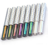 CHARMACY Duochrome Glitter Liquid Eyeliner Long Lasting Waterproof Smudgeproof Ultra Fine Tip Eye Liner Women Makeup Cosmetics