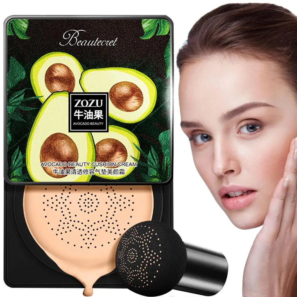 Air Cushion CC Cream Avocado CC Cream Foundation Long Lasting Matte Concealer Moisturizing BB Cream Makeup For Women & Girls