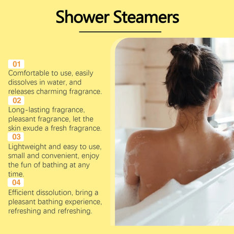 Shower Steamers Tablets Aromatherapy Relief Physical Fatigue Stress Improve Mood Enhance Sleep Quality Relaxing Bath Tablets Set