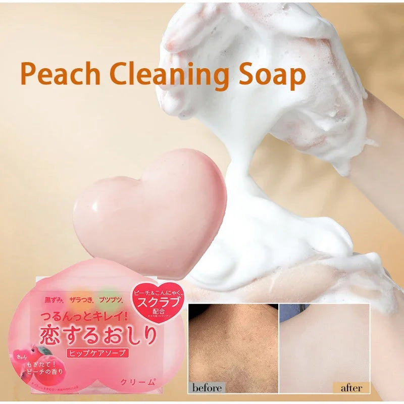 Peach Shaped Soap Intimate Skin Exfoliating Bar Moisturizing Feminine Care Smooth Tender Skin Daily Cleaning Care Products