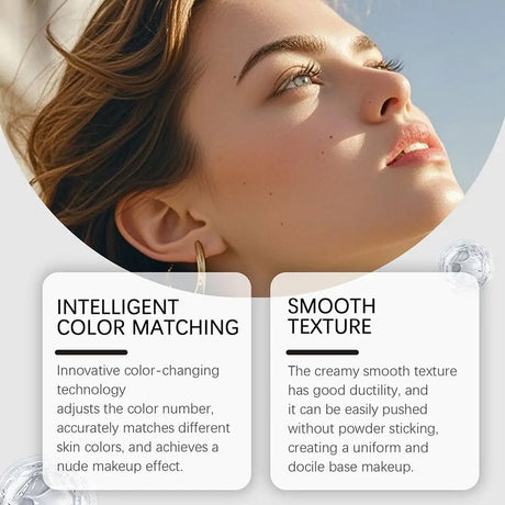 2-in-1 Color-Changing Foundation Stick Liquid Lightweight Moisturizing Brightening Foundation Color Changing For All Skin Types