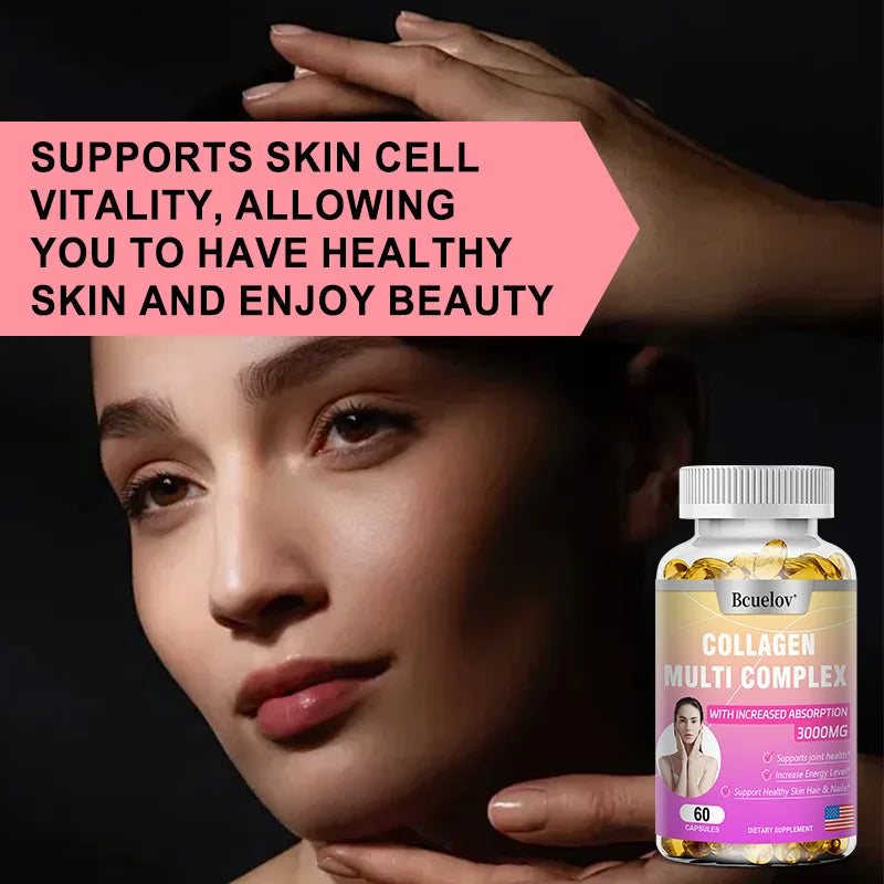 Collagen Complex Capsules - Promote Hair Growth, Skin & Nails Health, Supports Joint, Bone & Muscle Health, for Women and Men