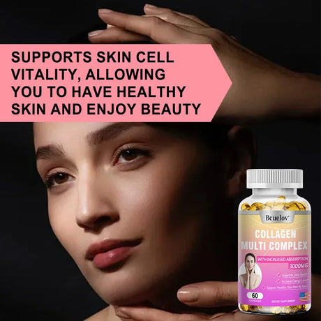 Collagen Complex Capsules - Promote Hair Growth, Skin & Nails Health, Supports Joint, Bone & Muscle Health, for Women and Men