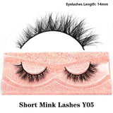 Half Lashes Mink Eyelashes Fluffy Soft False Eyelashes Wispy Cross Mink Eye Lashes Natural Short Mink Eyelash Extension Makeup