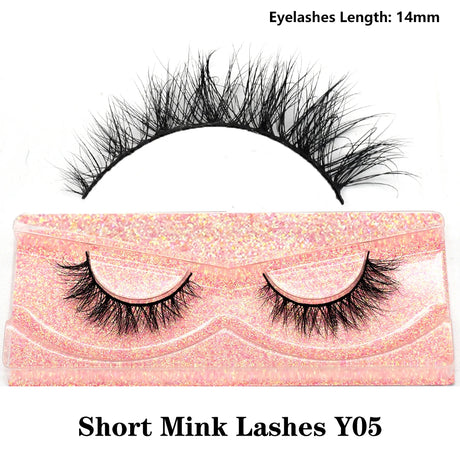 Half Lashes Mink Eyelashes Fluffy Soft False Eyelashes Wispy Cross Mink Eye Lashes Natural Short Mink Eyelash Extension Makeup