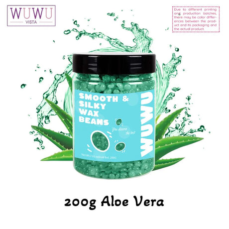 WUWUVISTA Wax Beads 200g(7.05oz) Bottle Hair Removal Hard Wax Beans Hot Waxing Beeswax for Wax Heater Painless for All Hair&Skin