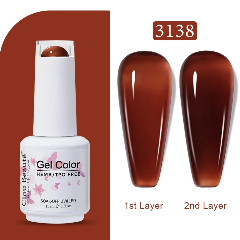 Clou Beaute Jelly Color UV Gel Manicure Summer Pink Nude Gel Nail Rainbow Nail Supplies For Professionals Semi-permanent Varnish