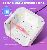 Portable Nail Dryer Lamp UV Light For Nails Eyes Protection 21LEDs UV Lamp for Gel Nails Polish Curing Dryer Home Salon Tool USB