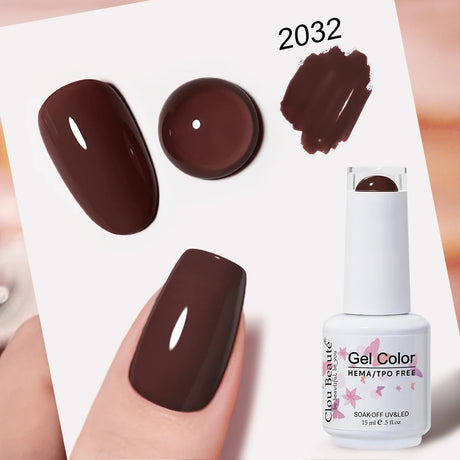 Clou Beaute Grey Color Nail Gel Polish Full Coverage Nail Polish Dark Red Gel Lacquer Varnish Vernis Semi Permanent Nail Art