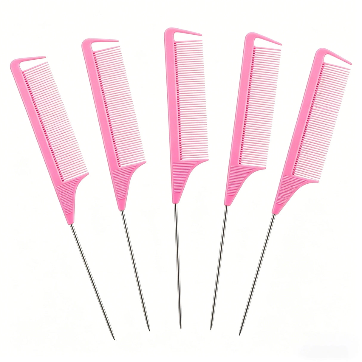 Pro Pointed Tail Salon Hairdressing Hair Styling Anti-static Comb Hair Brush Steel Needle Pin Rat Tail Combs Barber Accessories