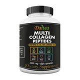 High Strength Multi-Collagen Complex Capsules – Hydrolyzed Peptides for Skin, Hair, Nails & Joints – Grass-Fed, Non-GMO