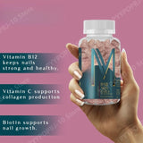 Hair Skin Nail Gummies Vitamin Supplement Biotin Multivitamin Daily Nutritional Support 60 Gummies