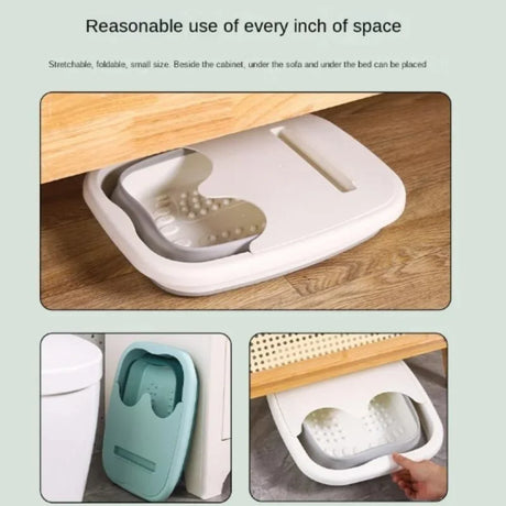 Foldable Foot Bath Massage Bucket Soaking Bucket Folding Foot Bath Tub Foot Soaking Tub Massage Foot Basin Thickened Portable