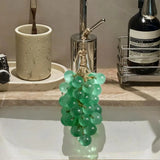 Crystal Clear Transparent Grape Shaped Soap Bar Lovely Fruit Simulation Grape String Soap with Natural Fragrance Home Bathroom