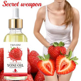 30ml Yoni Oil, Strawberry Scented, Natural & Plant-Based, PH Balance, Odor Eliminator, Feminine Care, Moisturizer