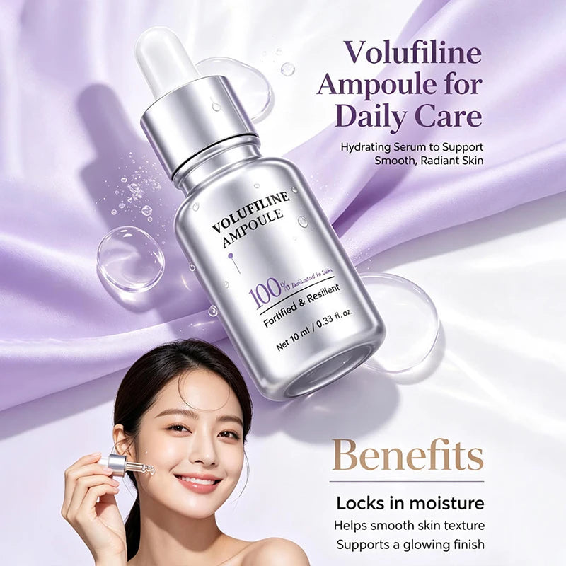 Volufiline Centella Asiatica Serum 10ml Gentle Soothing Moisturizing Facial Ampoule Essence Niacinamide Plumping Fast Absorbing
