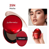 Dewy Glow Cream Cushion Foundation Hydrating 24H Long Lasting Moisturizer Natural Light Coverage Radiant Skin Finish Daily Portable Face Makeup Cosmetic