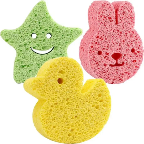 Children's Bath Sponge Sponges Body Wash Bathing Cute Frosted Wood Pulp Baby Shower Wood Pulp Cellulose Scrubber for Tools Bath
