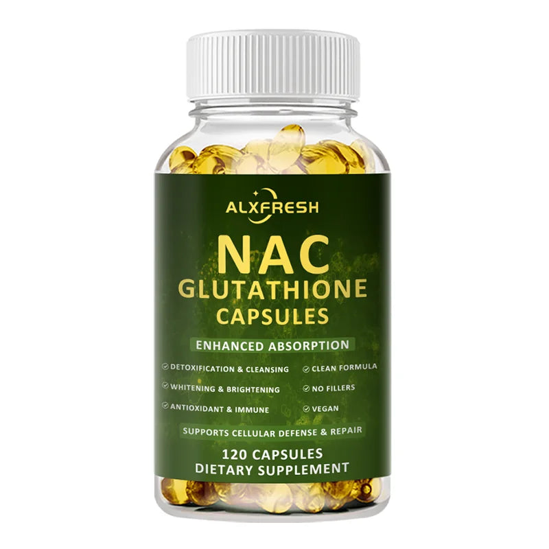 Premium NAC + Glutathione Complex Detox & Antioxidant Boost with Vitamin C | Liver Support, Immune System Health Supplement