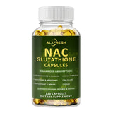 Premium NAC + Glutathione Complex Detox & Antioxidant Boost with Vitamin C | Liver Support, Immune System Health Supplement