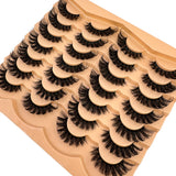 AMSDCN 14 Pairs 3D  Lashes Fluffy False Eyelashes Thick Volume Cat-Eye Faux Lashes Natural Long Wispy Lashes extension Pack