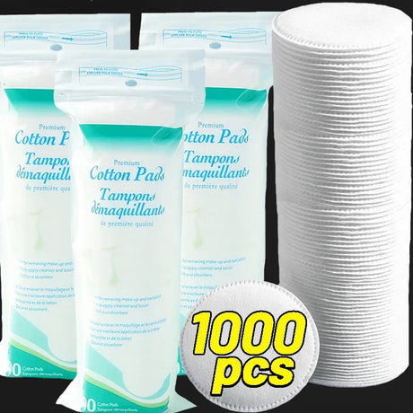 Disposable Makeup Remover Pads Soft Breathable Round Edge Daily Face Cleaning Cotton Pads Gentle Skin Care Facial Cleansing Wipe
