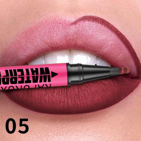 Lip Liner Waterproof, Sweatproof, Matte Multi-color Correcting Liquid Lipstick Pen Sexy Red Brown Lip Makeup for Women Gifts