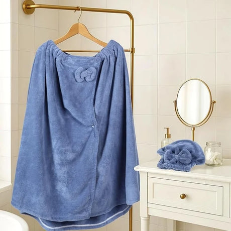 Womens Wrap Towel with Hair Towel Bath Towel Wrap Shower Dress Towel Spa Wraps for Women's Bathrobe