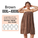 2pcs wearable Bath Towel Set, Including 1 Dry Hair Cap and 1 Bath Skirt,  Soft and Absorbent, A Great  Match for The Bathroom
