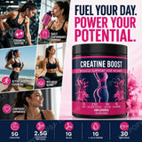 Creatine for Women Booty Builder Supplement with Collagen & BCAA Supports Muscle Development Post-Workout Recovery Elasticity
