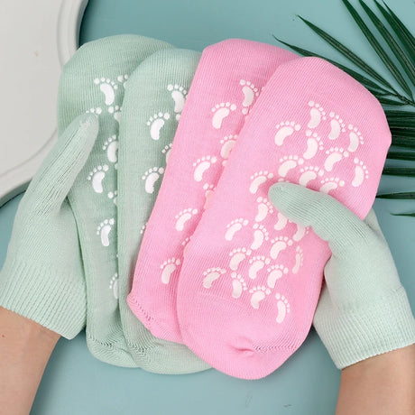 Reusable Silicone Moisturizing Mask Socks Exfoliating Anti Crack Protective Gloves Dry Dead Skin Remover Tools Hand Foot Care