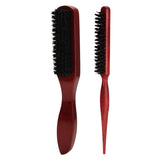 Hair Styling Comb & Brush Set, Boar Bristle Teasing Brushes & Tail Combs, Edge Control Styling Tools，Nylon Bristles, ABS Handle