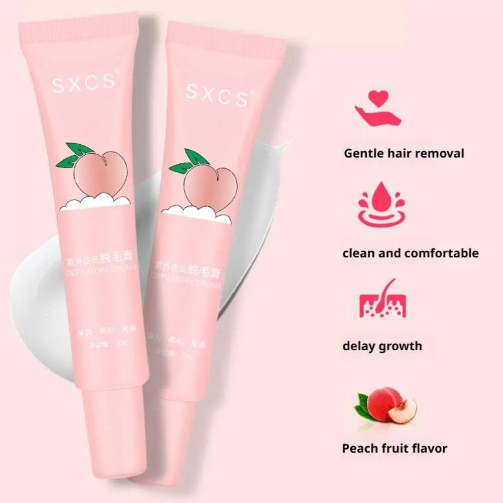 Honey peach Hair removal cream  Hair Growth Inhibitor Gentle Fast Painless Hair removal for Arm Armpit Legs Intimate Areas