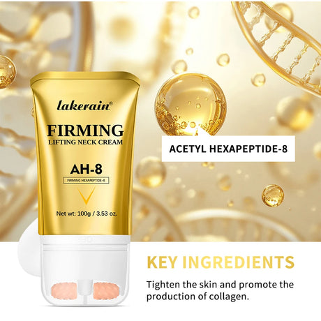 Lakerain Firming Lifting Neck Cream Deep Nourishment Lightweight Formula Remove Double Chin Rejuvenation Firms Loose Skin Cream