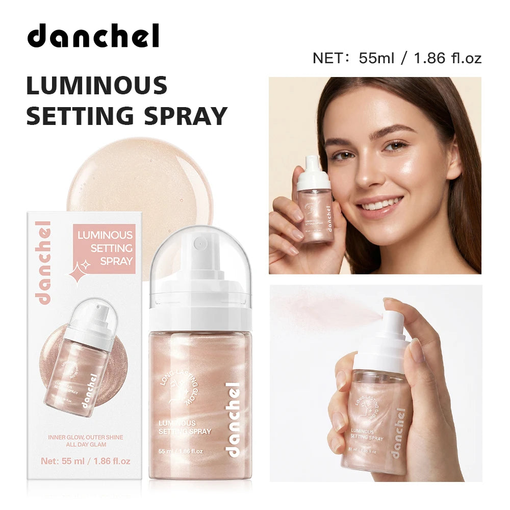 Luminous Setting Spray Smudge-resistant Quick-drying Non-sticky Long Lasting Locks Makeup Luminous Dewy Finish Setting Spray
