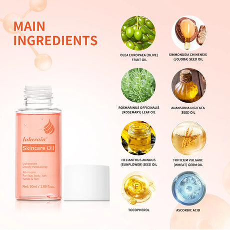 2 Pcs Bio Skincare Body Oil Vitamin A Vitamin E Face Body Moisturizer Improve Hair Health Fade Scars Exfoliate skin Skincare Oil