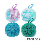 4-Pack Large 75g Loofah Bath Sponges Soft Shower Bags Men And Women's Loofah for Body Cleaning Exfoliating Brush