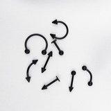 8PCS/Set Fashion Piercing Set Eyebrow Bar Lip Tongue Nose Pircing Stainless Steel Ear Studs Stainless Steel Mixed Body Jewelry