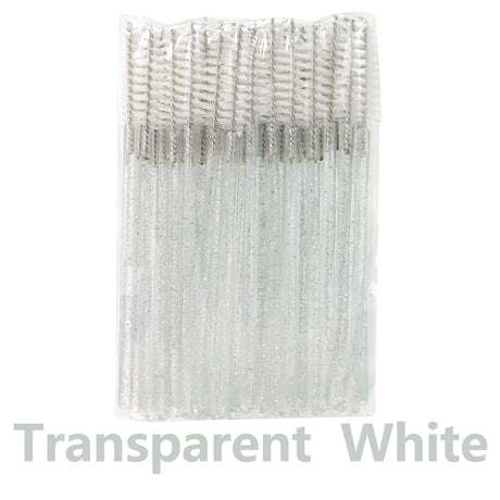 ANNAFRIS 50Pcs  Disposable Eyelash  Brush Soft Head Crystal Eyebrow Brush Lash Extension Brush  Mascara Wand Makeup Tool