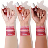 4 Color Fruity Lip Tint Water Gloss Tint, Moisturizing Waterproof Liquid Lipstick, Non-Stick, High Pigment, Long-Lasting Colors