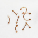 8PCS/Set Fashion Piercing Set Eyebrow Bar Lip Tongue Nose Pircing Stainless Steel Ear Studs Stainless Steel Mixed Body Jewelry