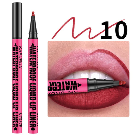 Lip Liner Waterproof, Sweatproof, Matte Multi-color Correcting Liquid Lipstick Pen Sexy Red Brown Lip Makeup for Women Gifts