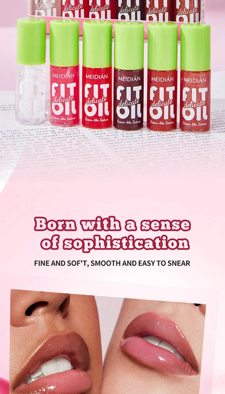 6Pcs Lip Oil Gloss Set, Hydrating High-Shine Non-Sticky Lip Gloss, Moisturizing Clear Pink Red Tint, Travel Makeup Gift