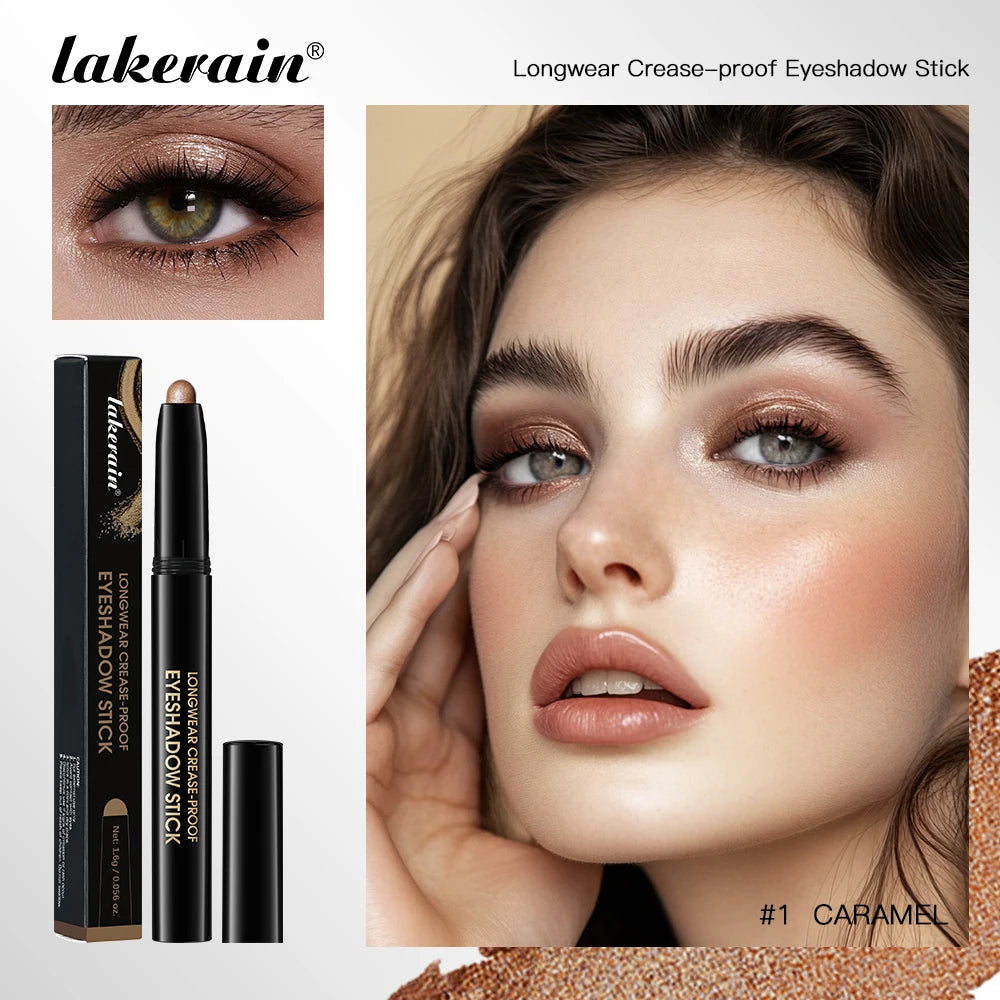Eyeshadow Liner Sticks Matte & Shimmer Waterproof Metallic Glitter Eye Shadow Highlighter Pencil Eyeshadow Natural Cosmetics
