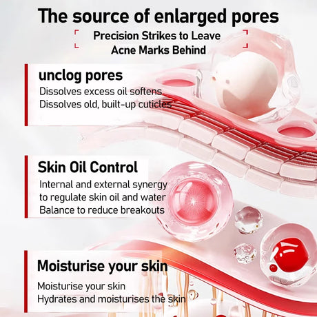 AHA 30%+BHA 2% Exfoliating Face Salicylic Acid Serum 10% Niacinamide + 1% Zinc, 10% Hexapeptide Serum Moisturizing Face Skincare
