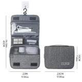 Waterproof Oxford Hanging Travel Toiletry Bag, Portable Cosmetic Makeup Organizer for Men Women