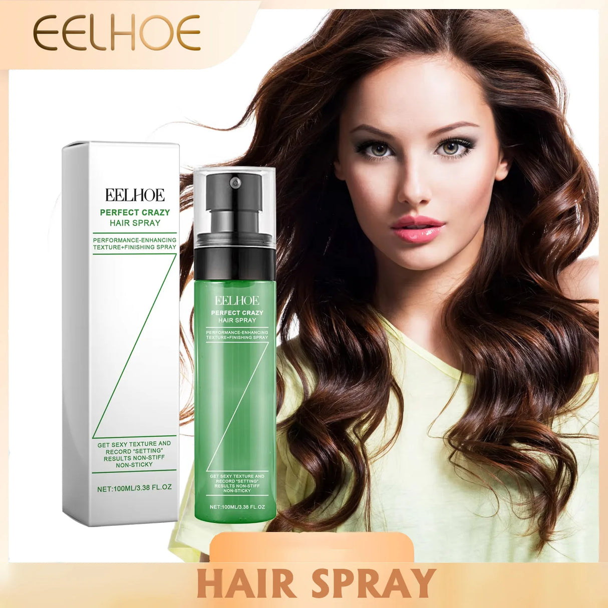 Eelhoe Hair Fluffy Styling Spray Hair Fluffy Lazy Degreasing Refreshing Durable Styling Deeply Nourish Hair Wash Free Spray