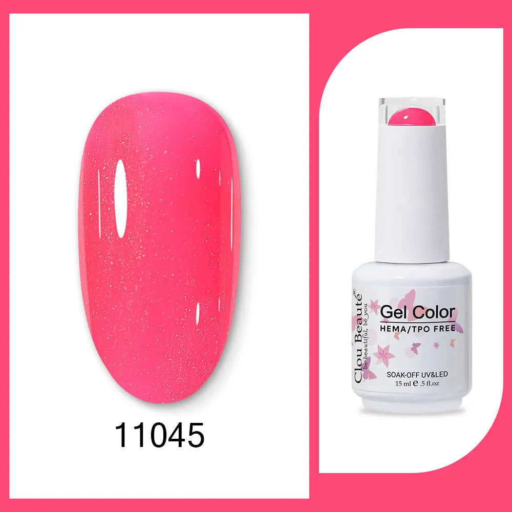 Clou Beaute Gel Color Hema TPO Free 15ml Gel Nail Varnish Soak Off UV Gel Polish Nail Art Manicure Lacquer Nail Art Jelly Gel