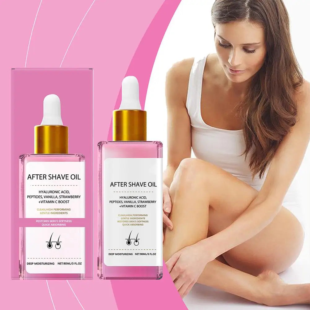 Hair Removal Care - 90ml Strawberry Hair Removal Aftercare Oil, 60g Hair Removal Cream, For Armpit Leg Arm Hair Growth Inhibitor